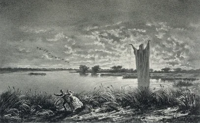 Der Mönch von Etangs-Brisses, Illustration für 